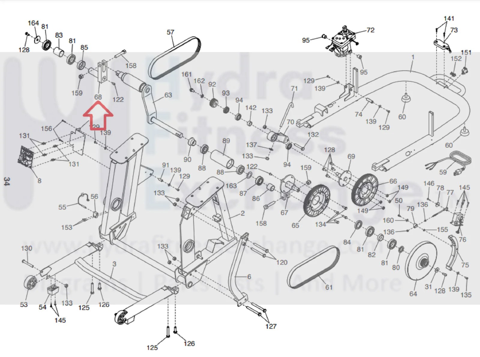 NordicTrack FS9I FS10I FS7I FS3I Elliptical Crank Bracket 383989 - Image 3