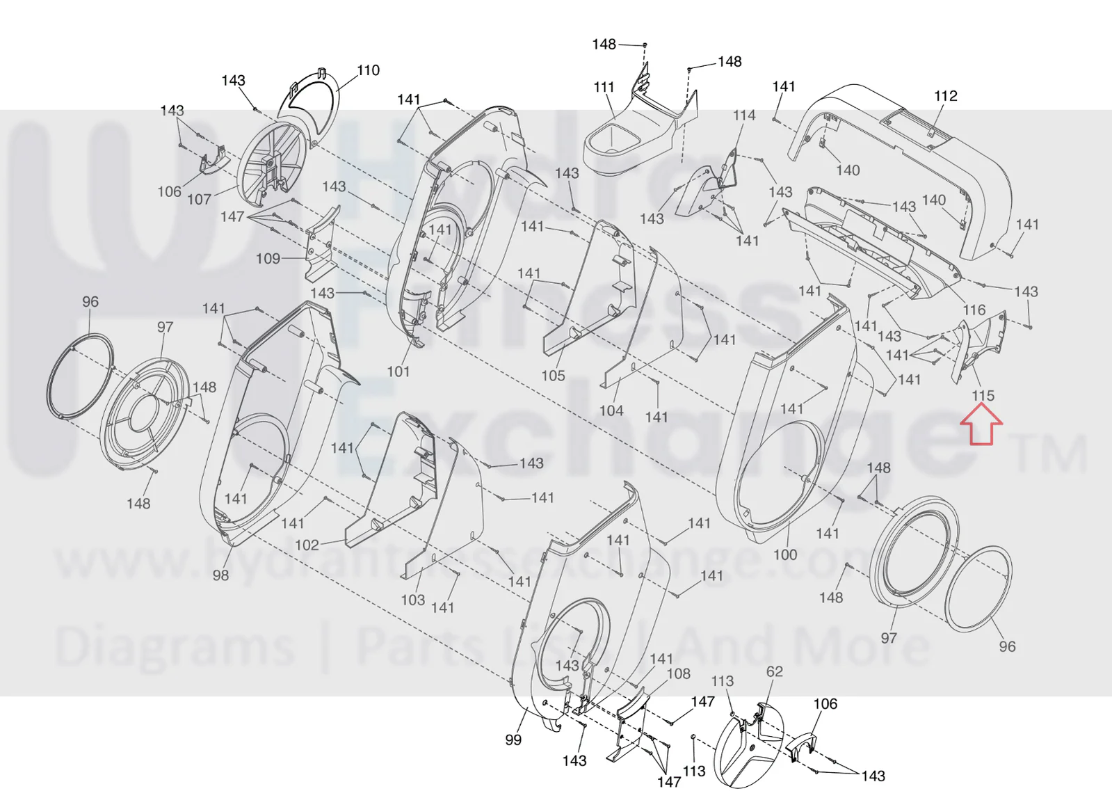 NordicTrack FS9I FS7I FS10I Elliptical Right Upright Cover 397791 - Image 3