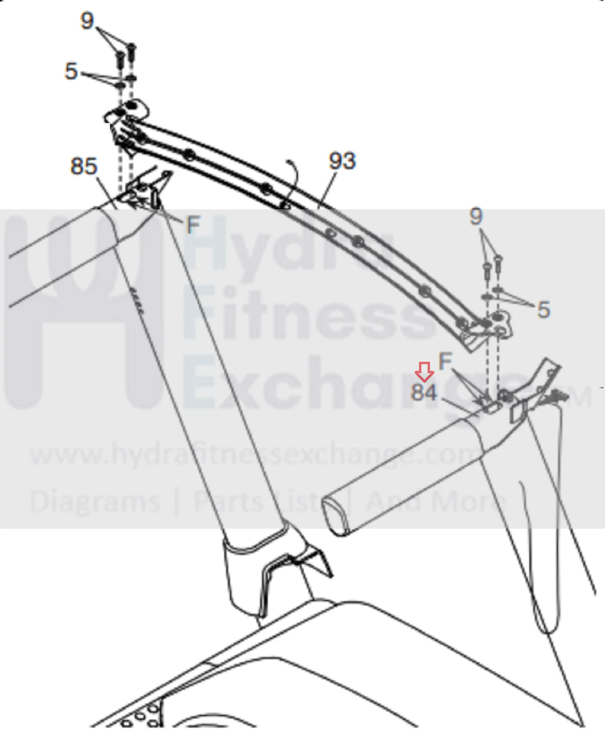 NordicTrack Health Rider ProForm Treadmill Right Handrail 399630 - Image 2