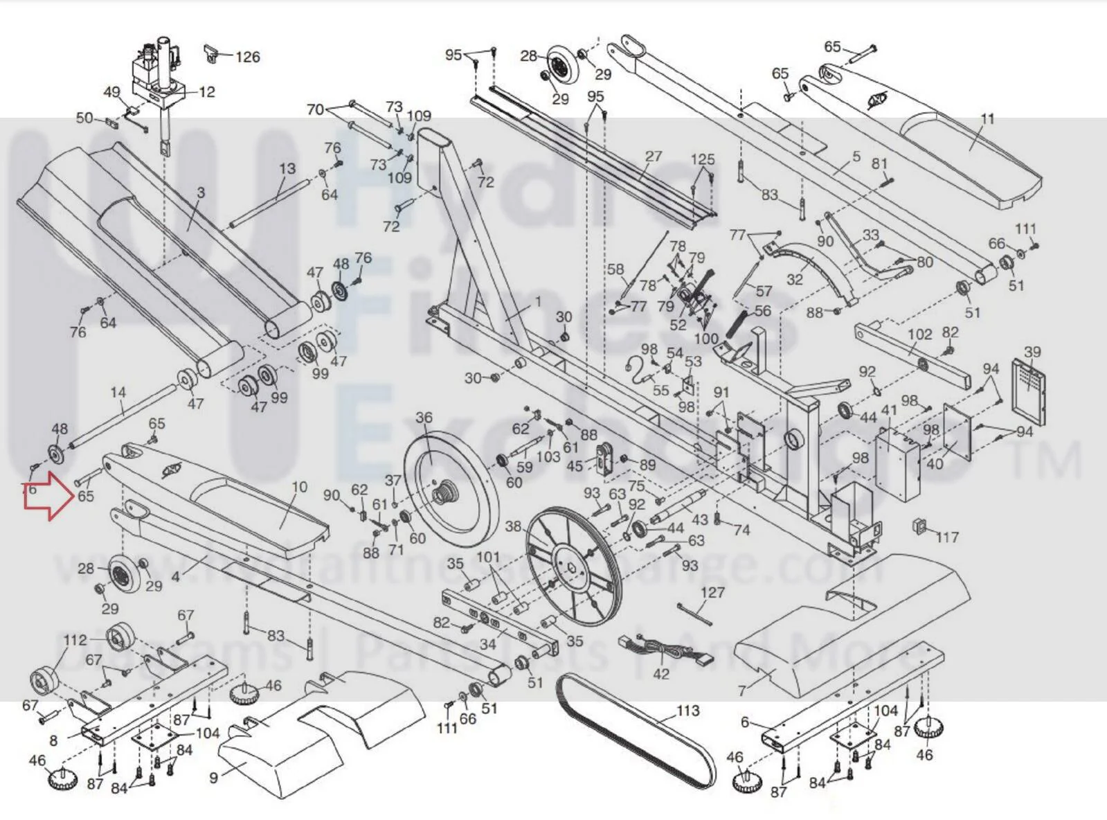 Nordictrack HealthRider Image Elliptical Button Head Socket Bolt M6x79mm 202732 - Image 2