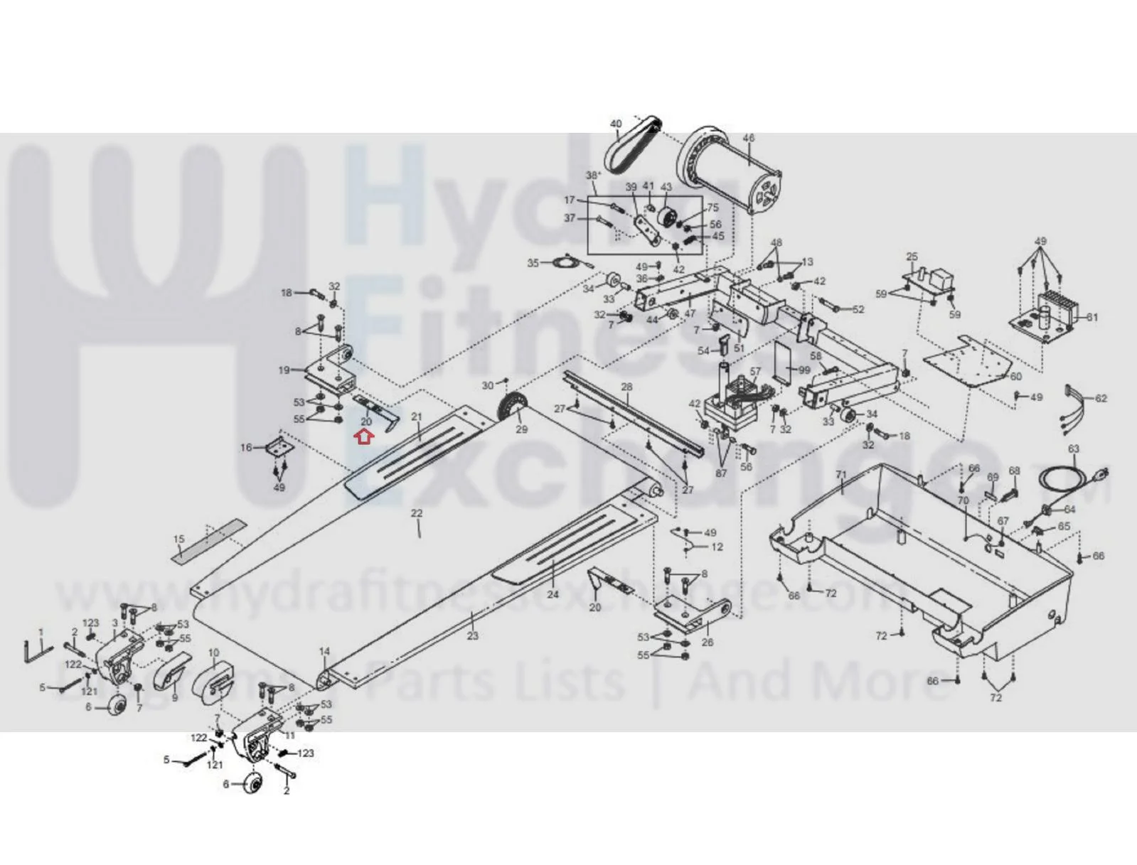 NordicTrack HealthRider  Treadmill Left or Right Belt Guide 177969 - Image 2