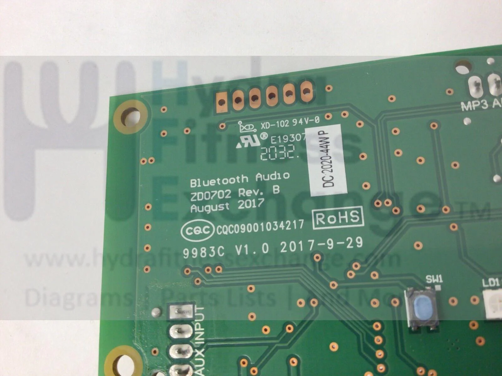 NordicTrack NTEL713200 Elliptical Audio Console Board curit-05-conl - Image 3