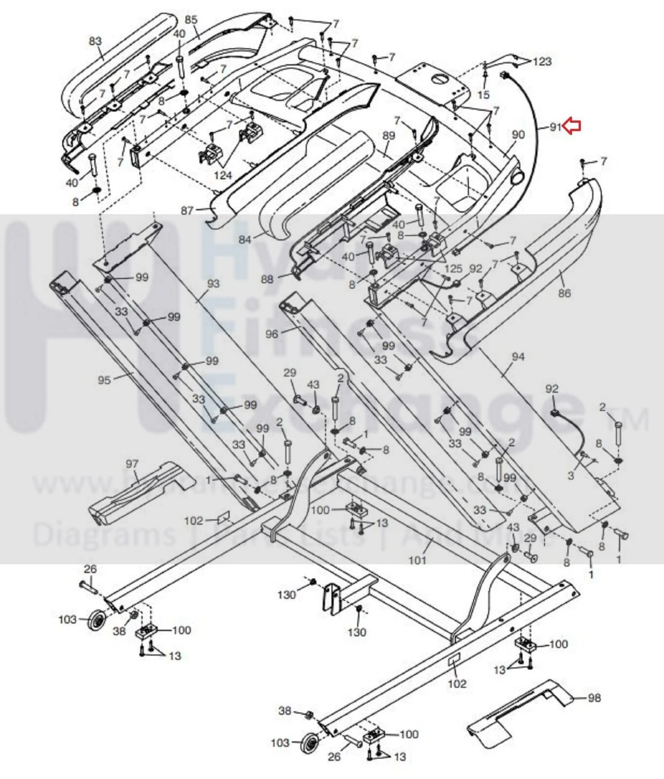 Nordictrack NTL14124.1 - 1250 Treadmill Interconnect Main Wire Harness 451808 - Image 2