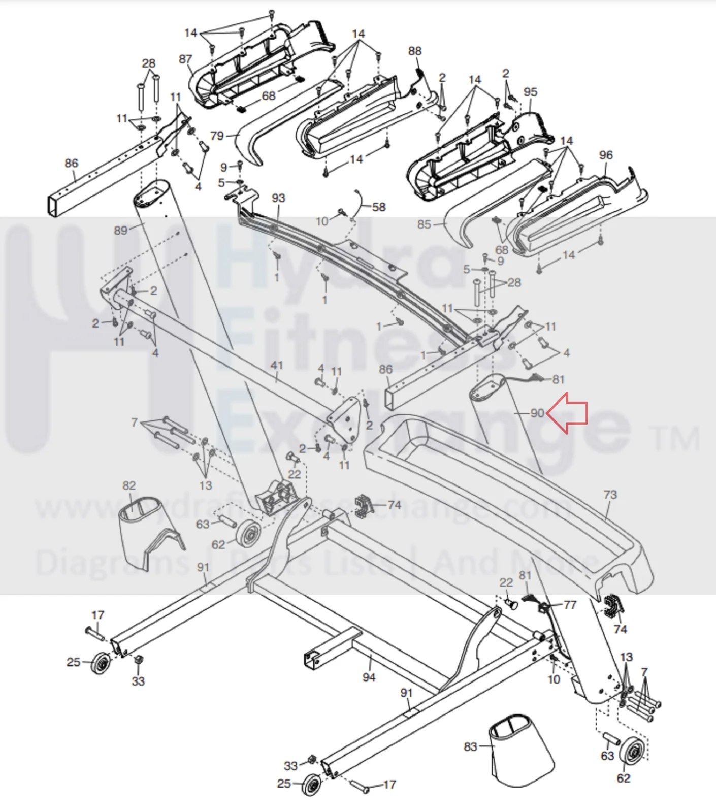 NordicTrack Proform C990 (CWL) Treadmill Right Upright 366371 - Image 2