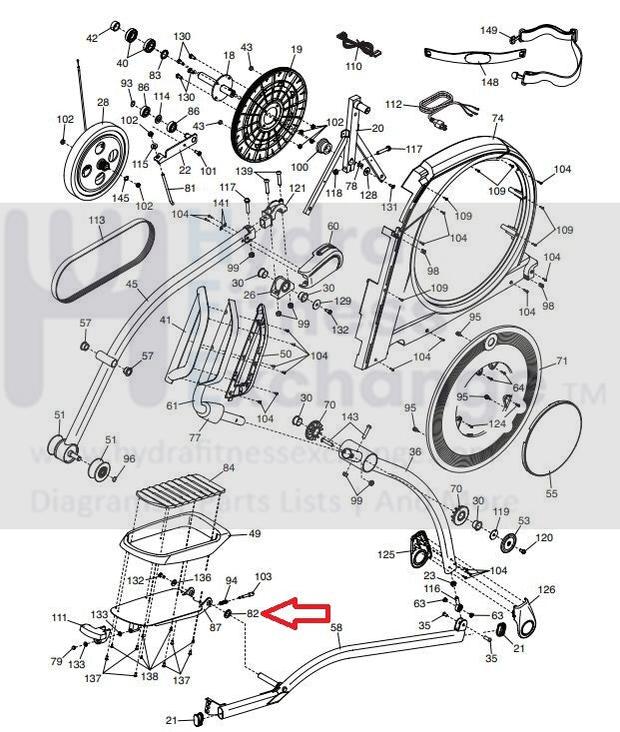 NordicTrack Proform Elite 12.9T Elliptical Plastic Washer Pedal Spacer 351287 - Image 2