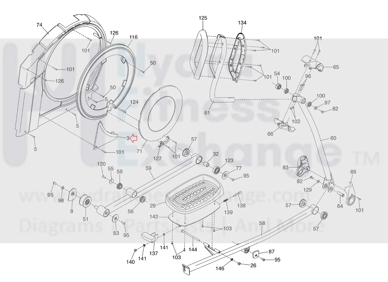 NordicTrack ProForm Elliptical Access Cover 393826 - Image 3