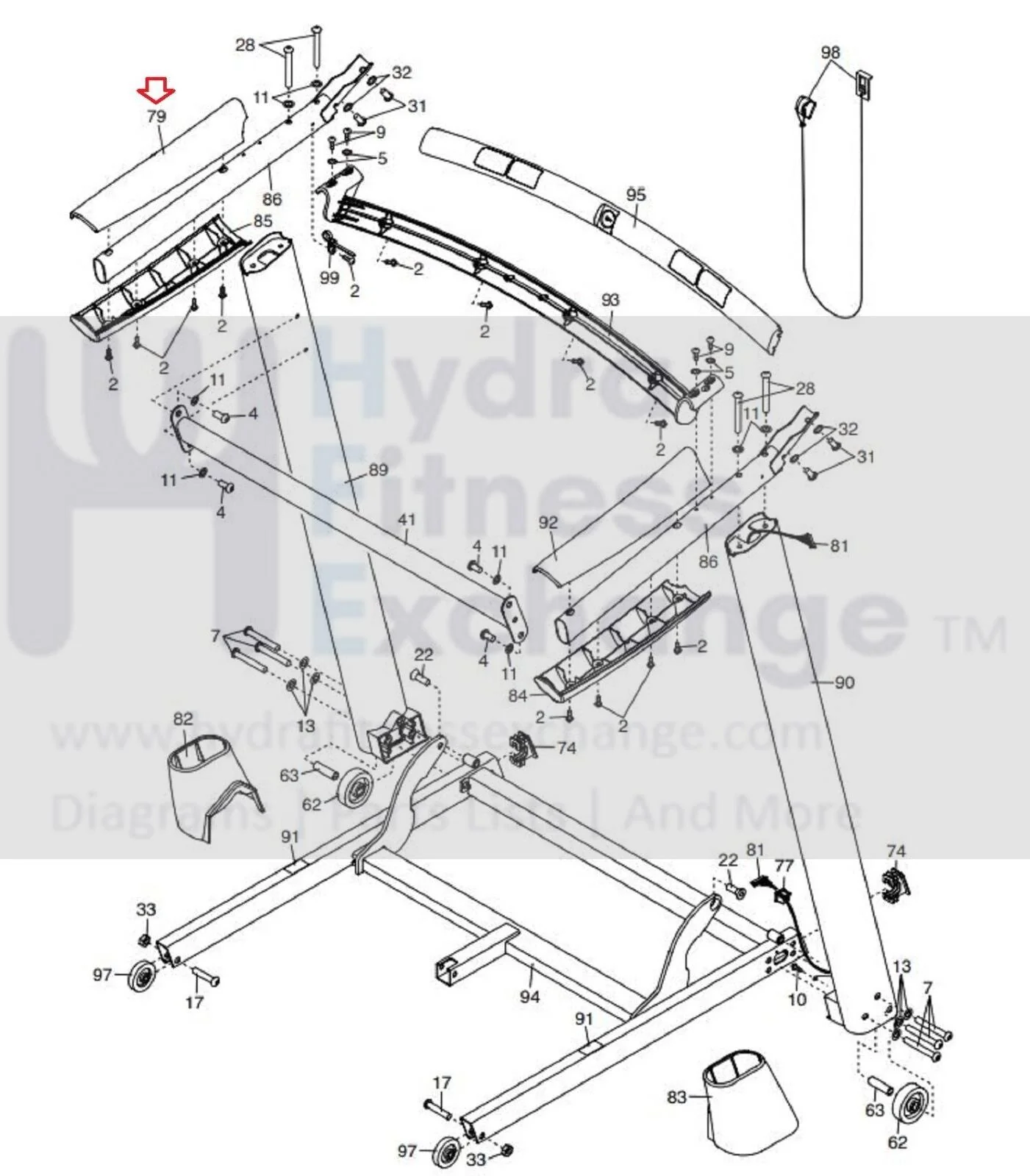 Nordictrack Proform Epic C900i T 13.5 800I Treadmill Left Top Handrail 349981 - Image 4