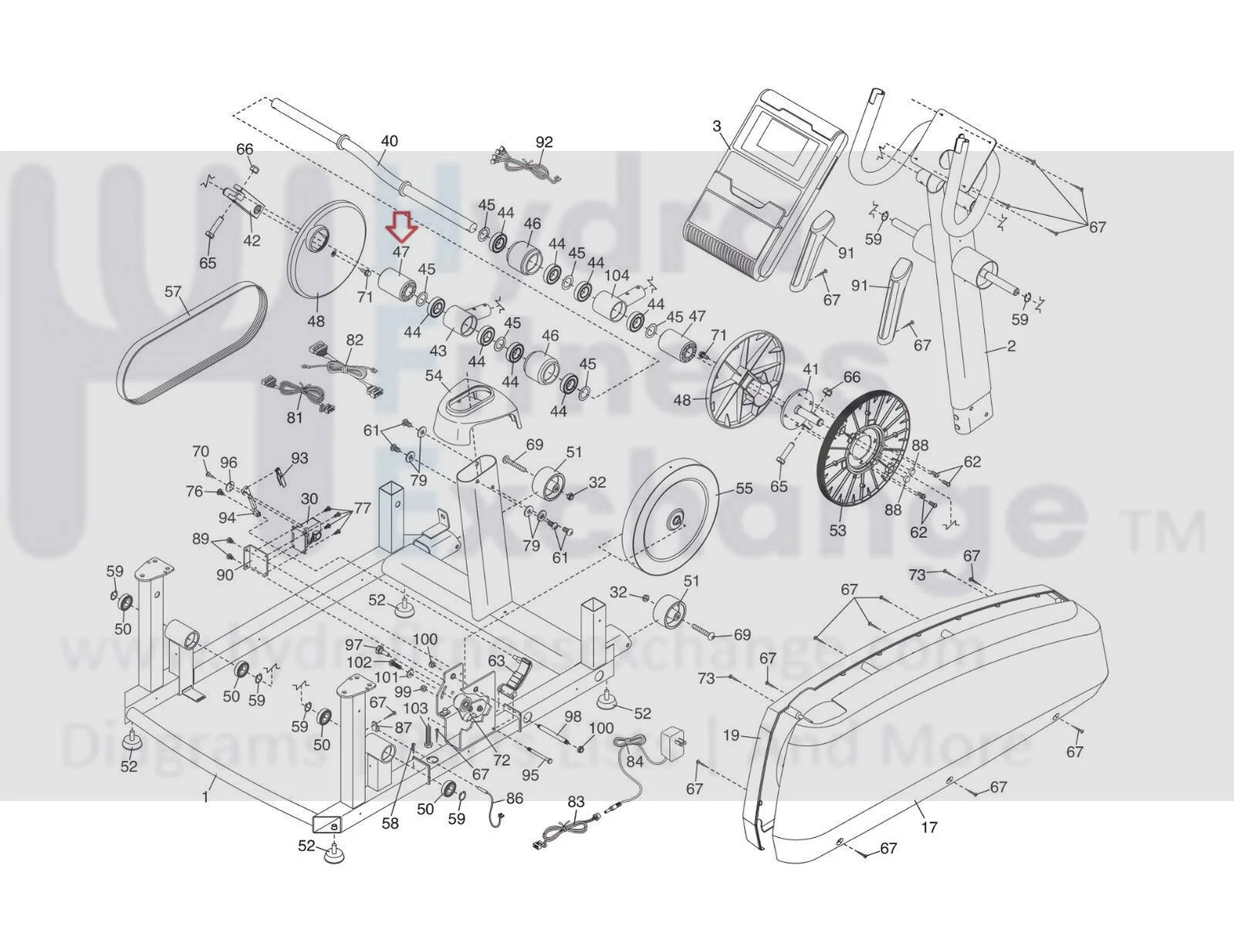 NordicTrack ProForm Reebok Elliptical Crank Spacer 259931 - Image 2