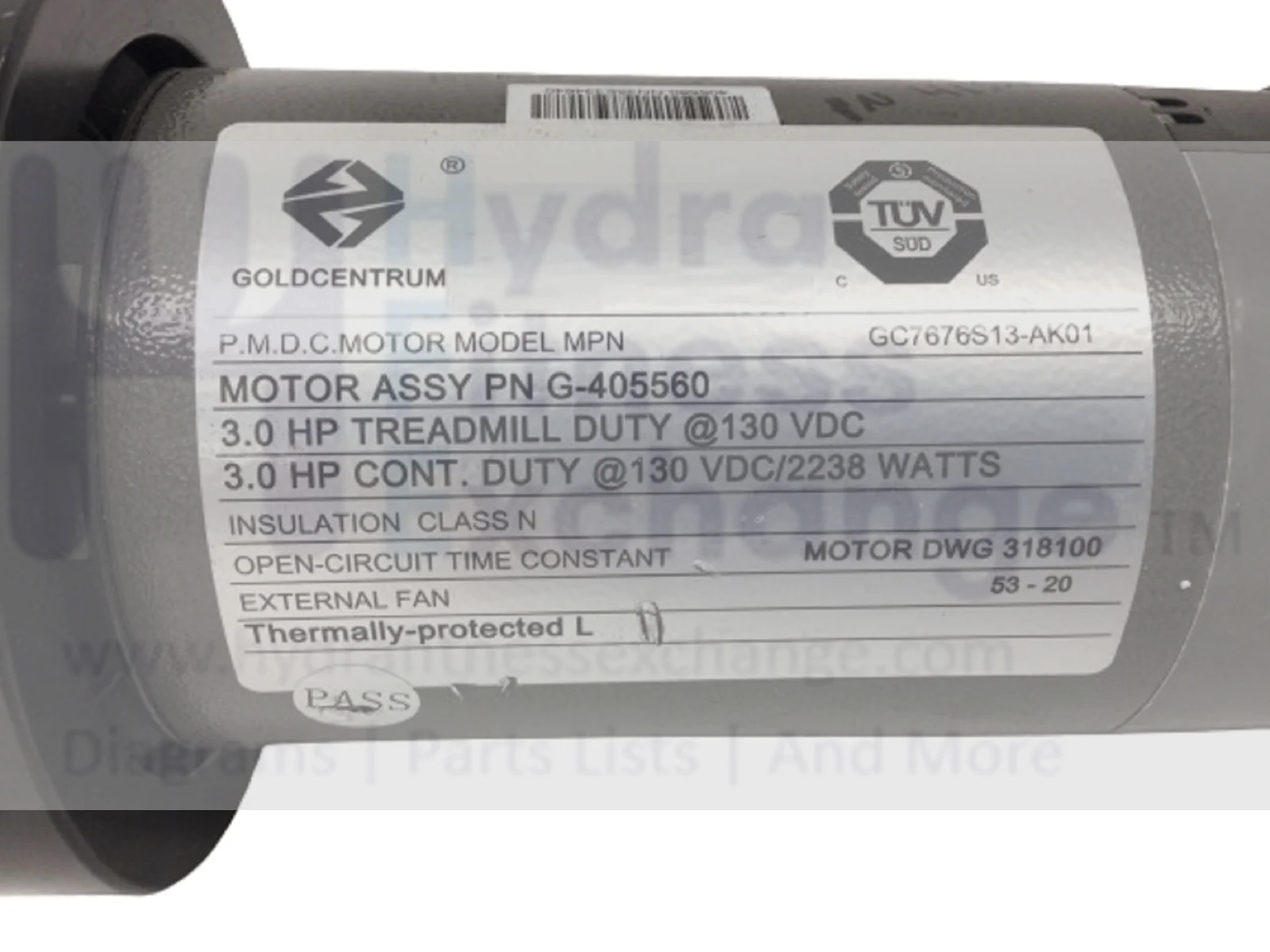 NordicTrack Proform Treadmill DC Drive Motor with Flywheel MFR-G-405560 413000 318100 - Image 3