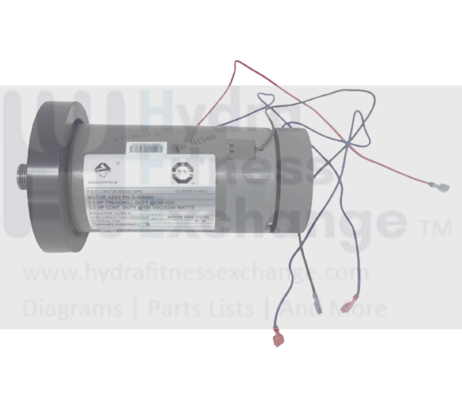 Used NordicTrack Proform Treadmill DC Drive Motor with Flywheel MFR- L-G-405560 413000 318100