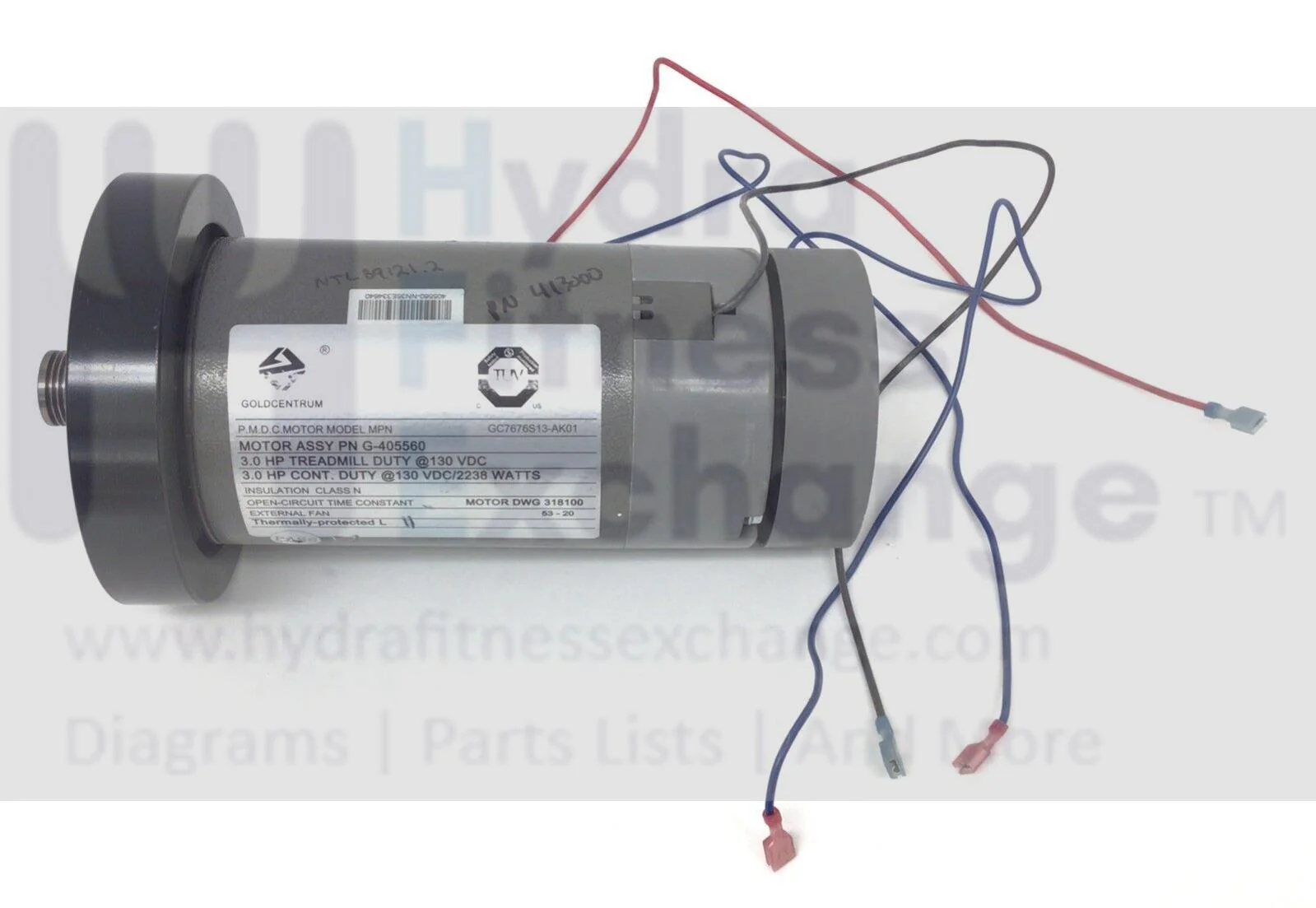 Used NordicTrack Proform Treadmill DC Drive Motor with Flywheel MFR- L-G-405560 413000 318100 - Image 2