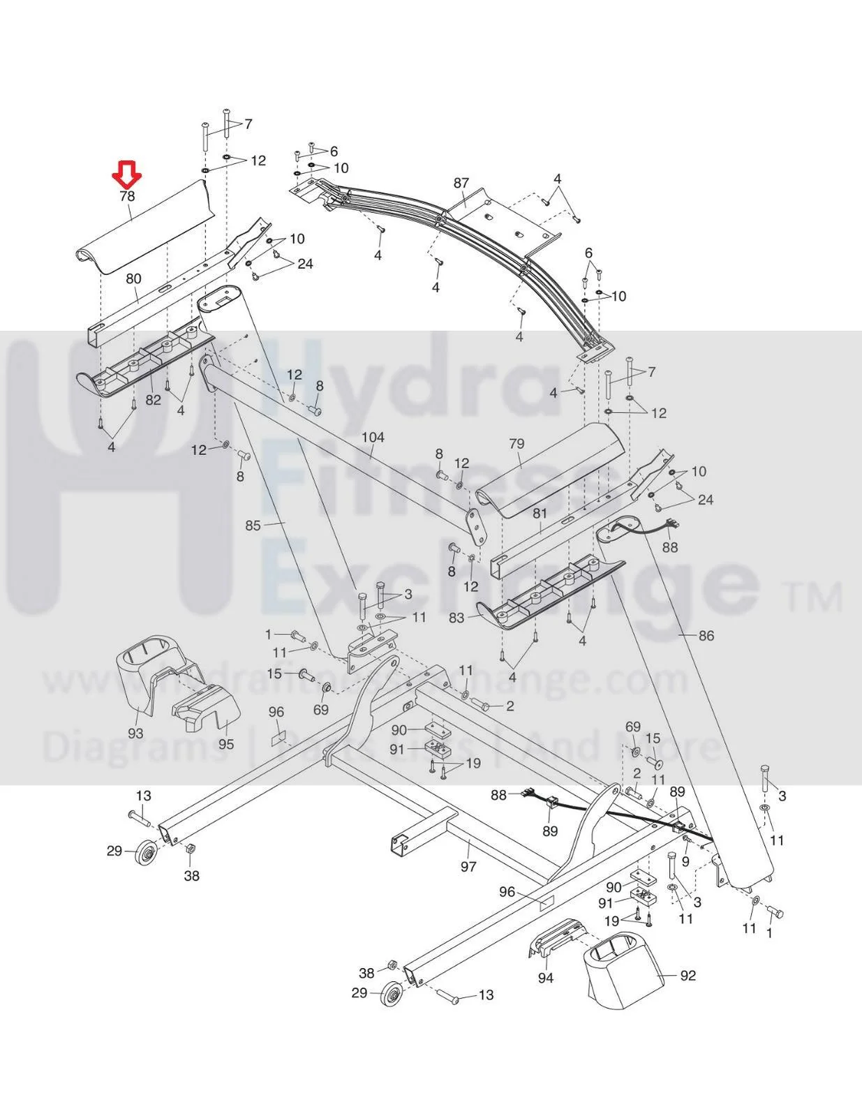 Nordictrack Proform Treadmill Left Handrail Cover 415512 - Image 2