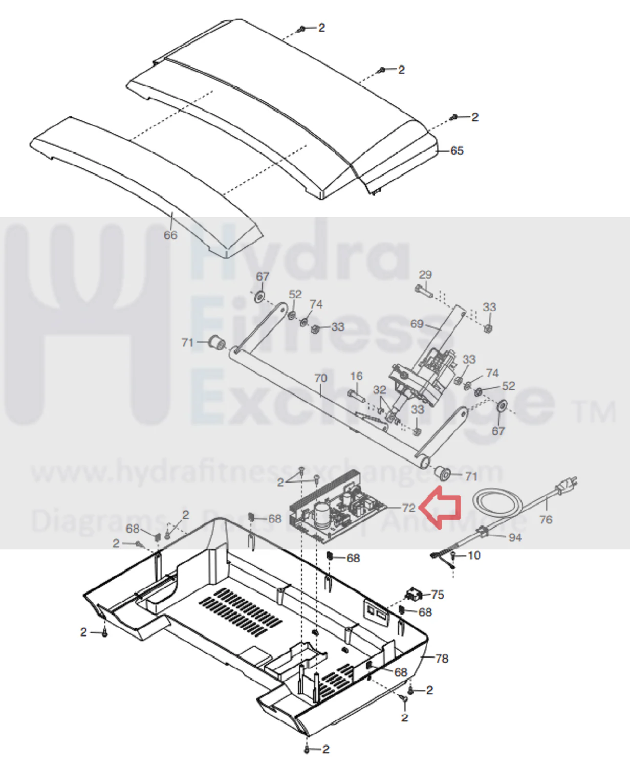 NordicTrack ProForm Treadmill Lower Motor Control Board Controller 398080 Formerly 382754 - Image 2