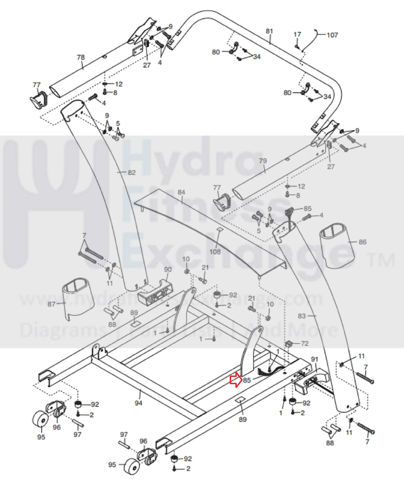 NordicTrack Proform Treadmill Upright Console Wire Harness 287250 - Image 3