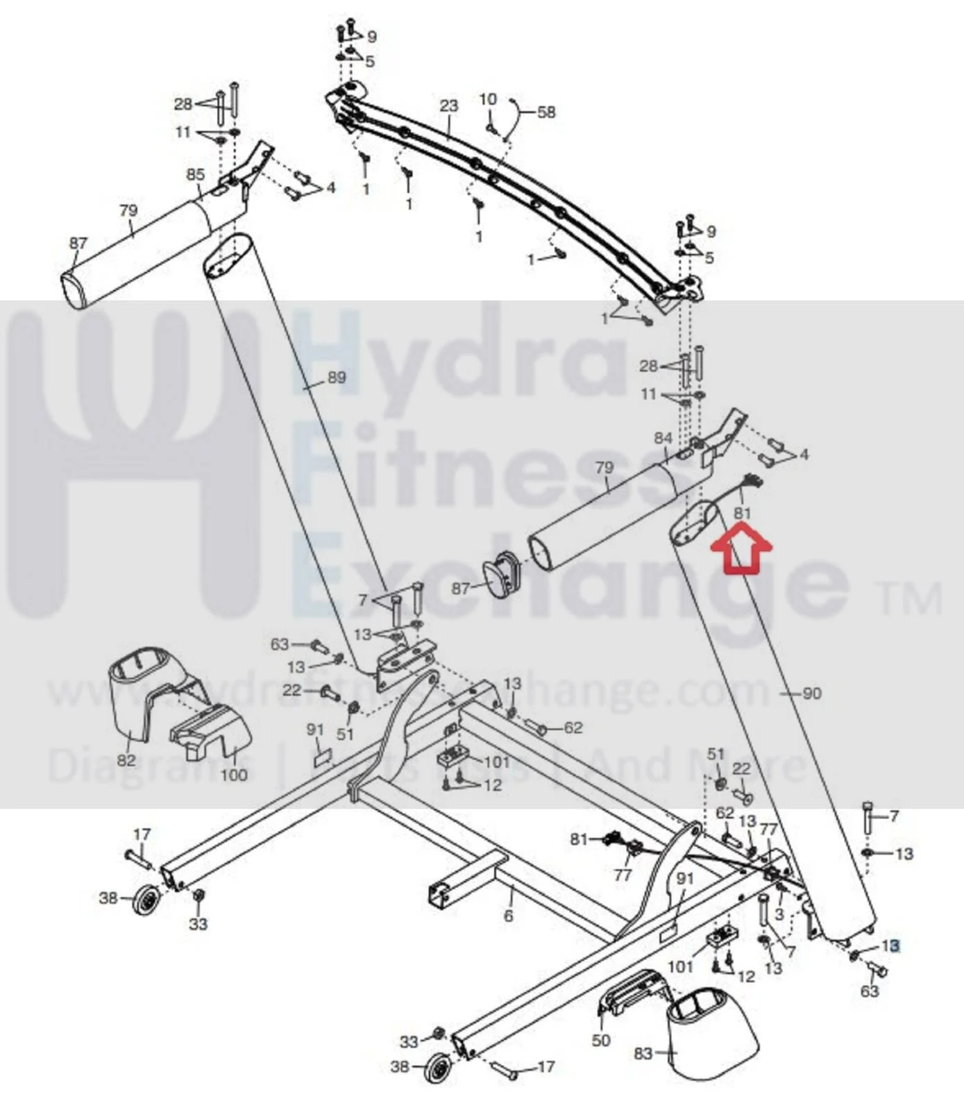 NordicTrack ProForm Treadmill Upright Wire Harness 409841 - Image 2
