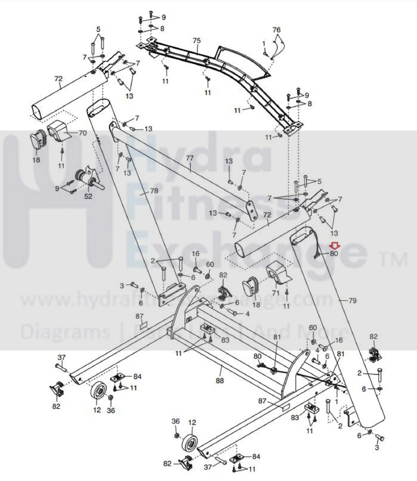 NordicTrack ProForm Treadmill Upright Wire Harness 80" 406600 - Image 2