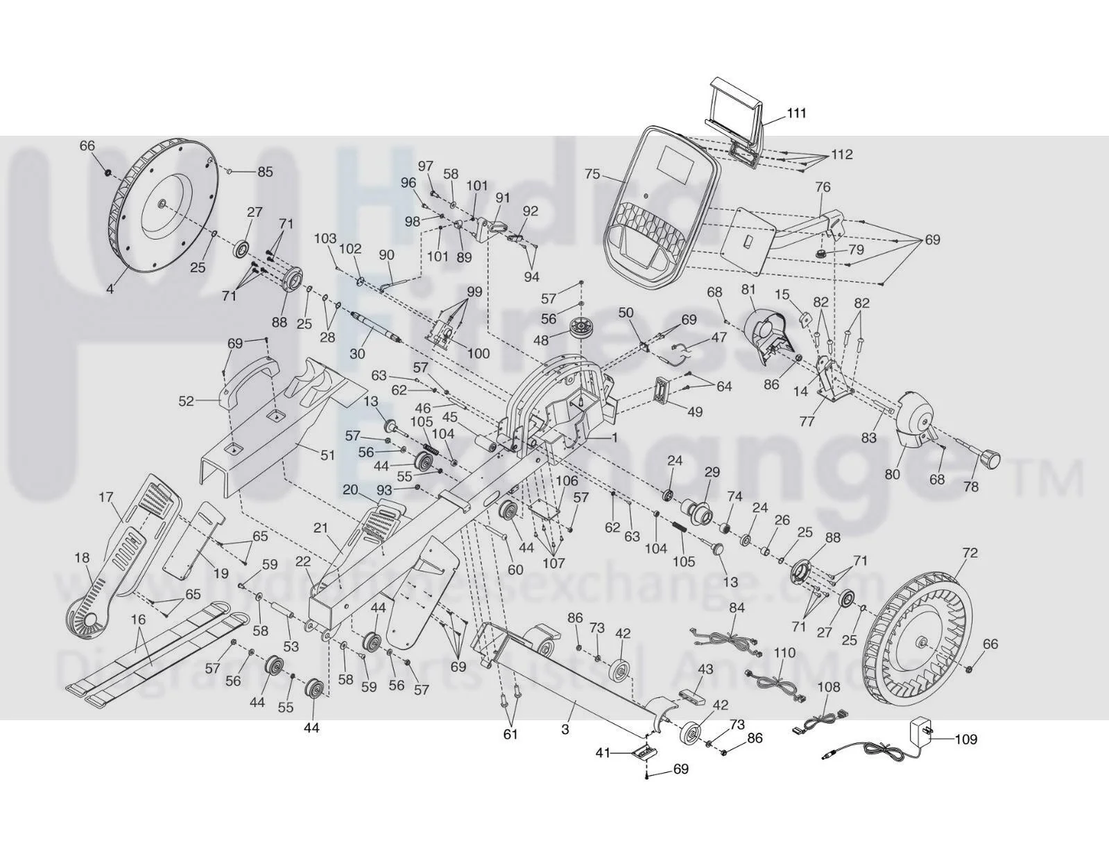 NordicTrack RW500 Rower Display Console Assembly MFR- ERWNT99147V1 & 398307 - Image 2