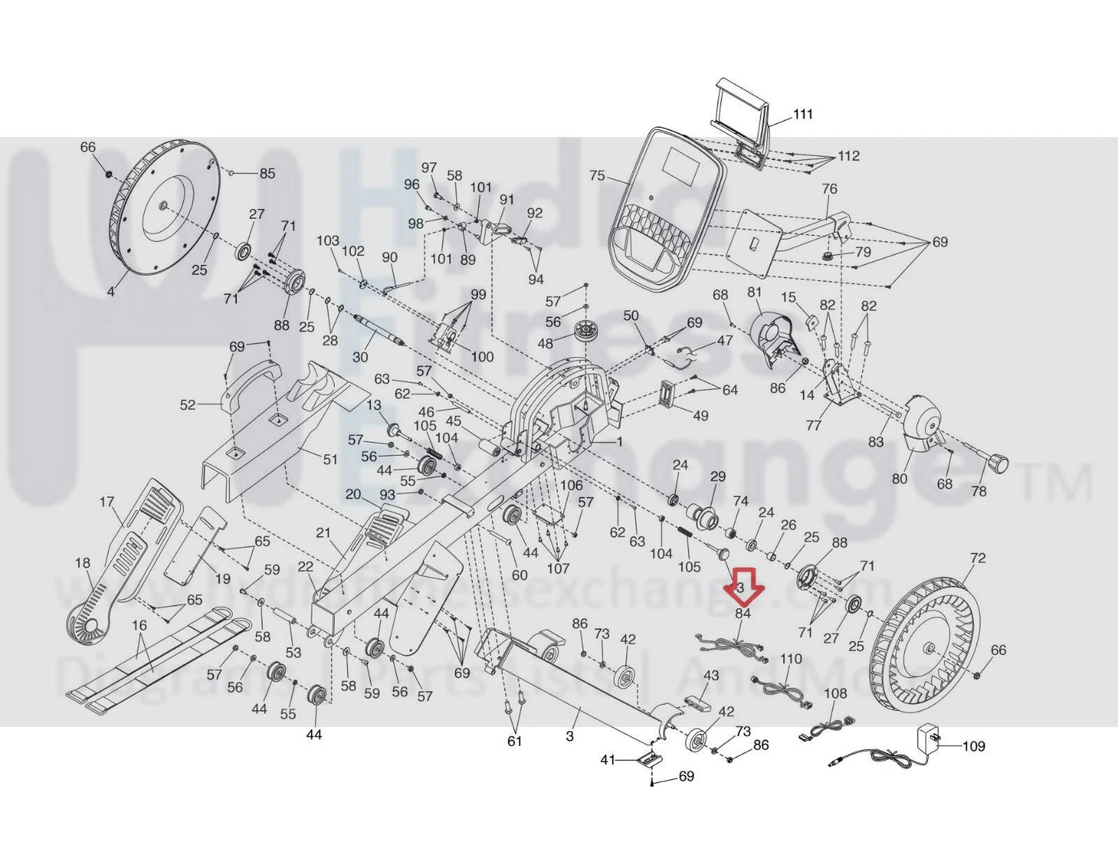NordicTrack RW900 RW200 RW500 Rower Main Wire Harness 396508 - Image 2