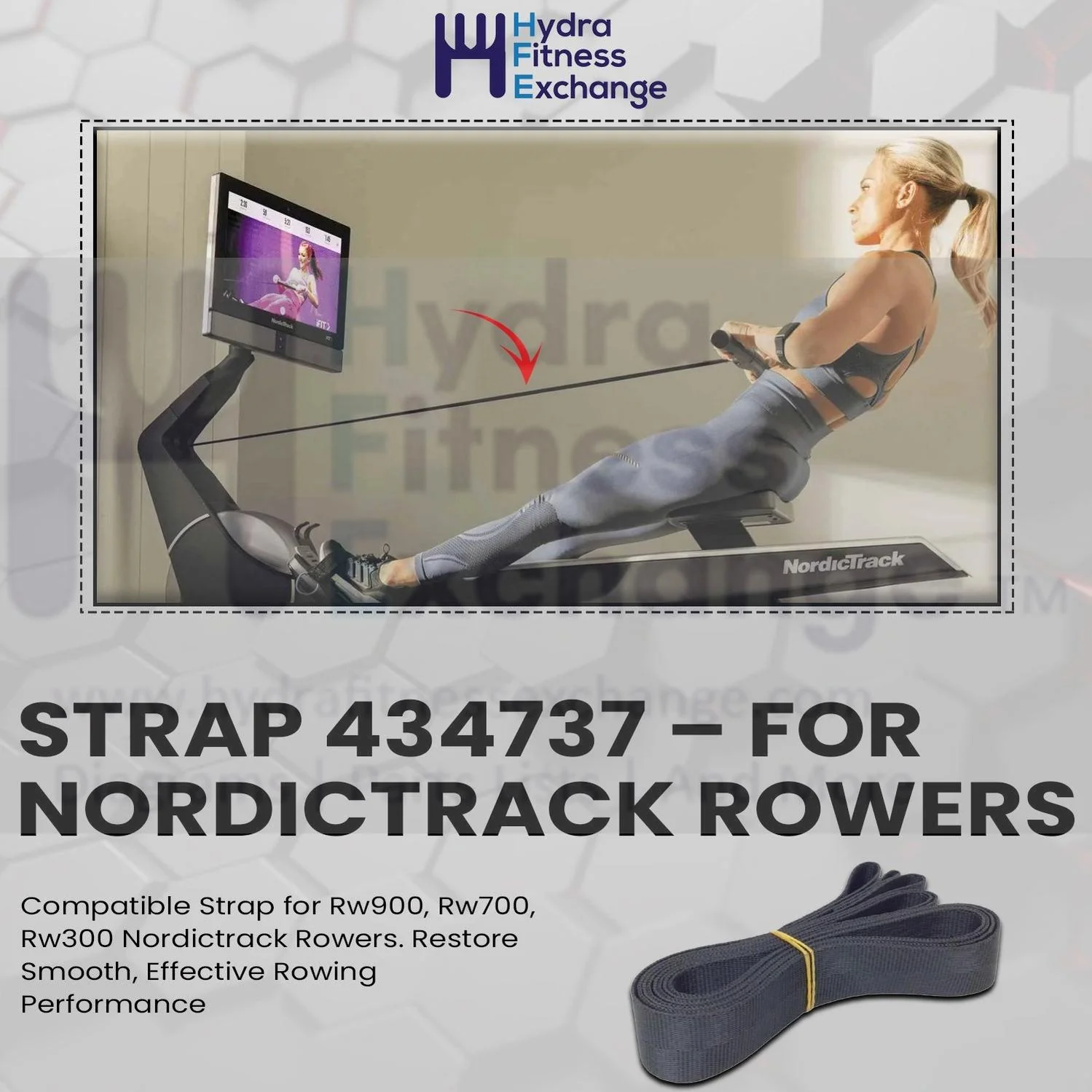 NordicTrack RW900 RW700 RW300 Rower Strap 434737 - Image 2