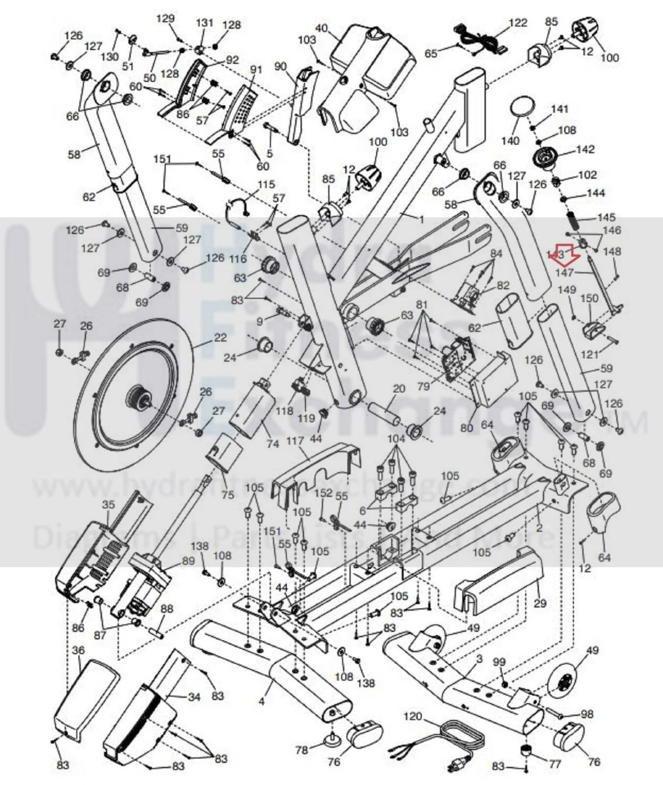 Nordictrack S10i S15i S22i Stationary Bike Brake Shaft Set with Spring 402995 - Image 2