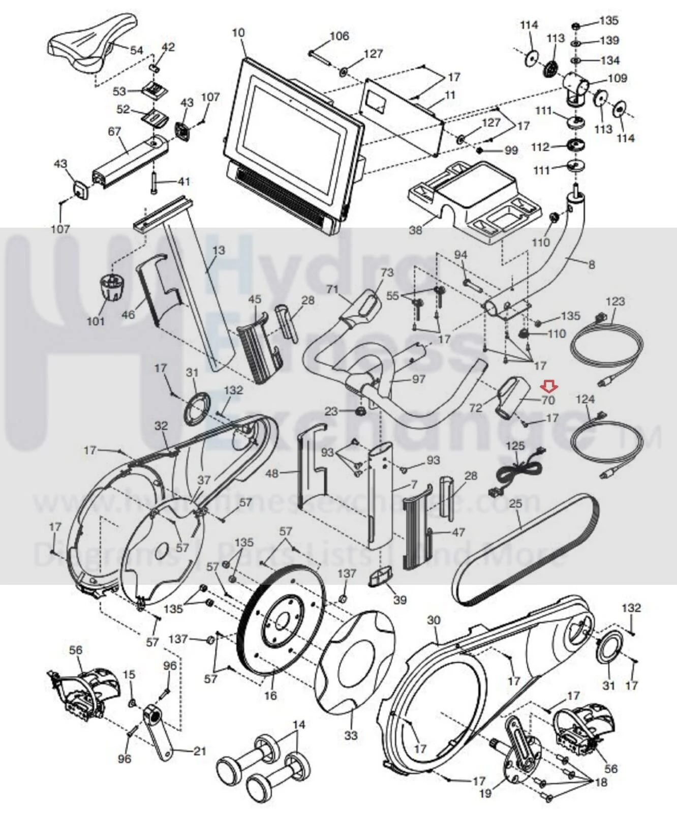 Nordictrack S15i S22i S10i Stationary Bike Right Grip 405263 - Image 2