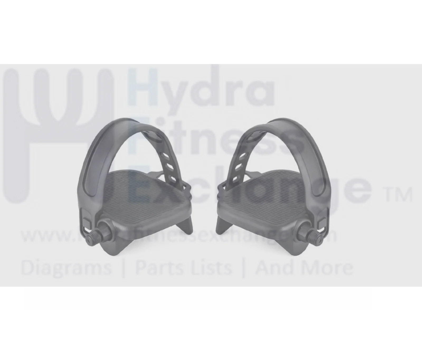 Nordictrack Stationary Bike L & R Foot Pedal Pair W/Straps Spindle 9/16" 376539 - Image 2