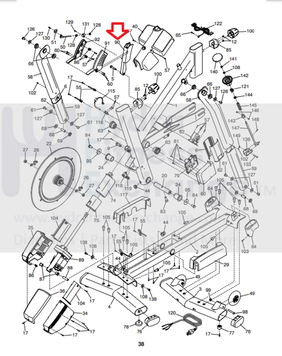 Nordictrack Stationary Bike Magnet Bracket Assembly 391409 or 408523 or 408522 - Image 2