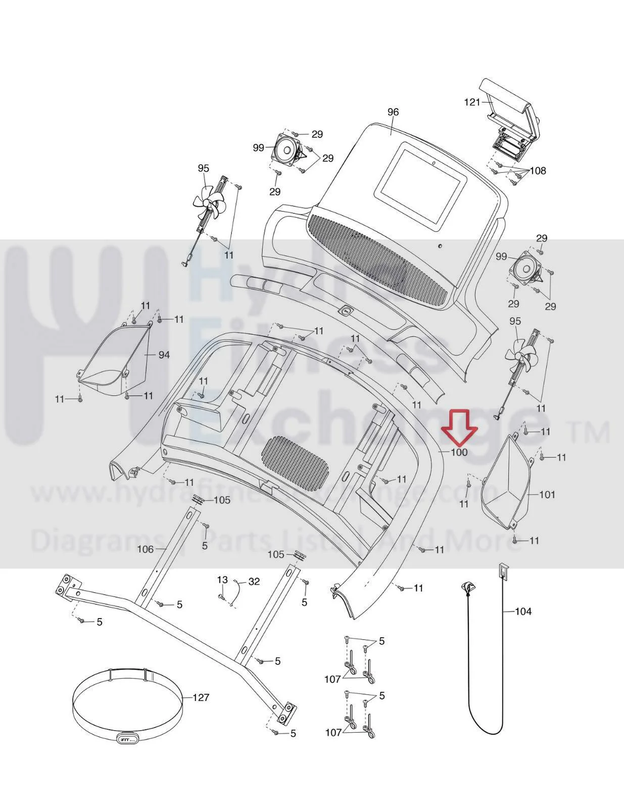 NordicTrack Treadmill Console Base Cover 385328 - Image 4