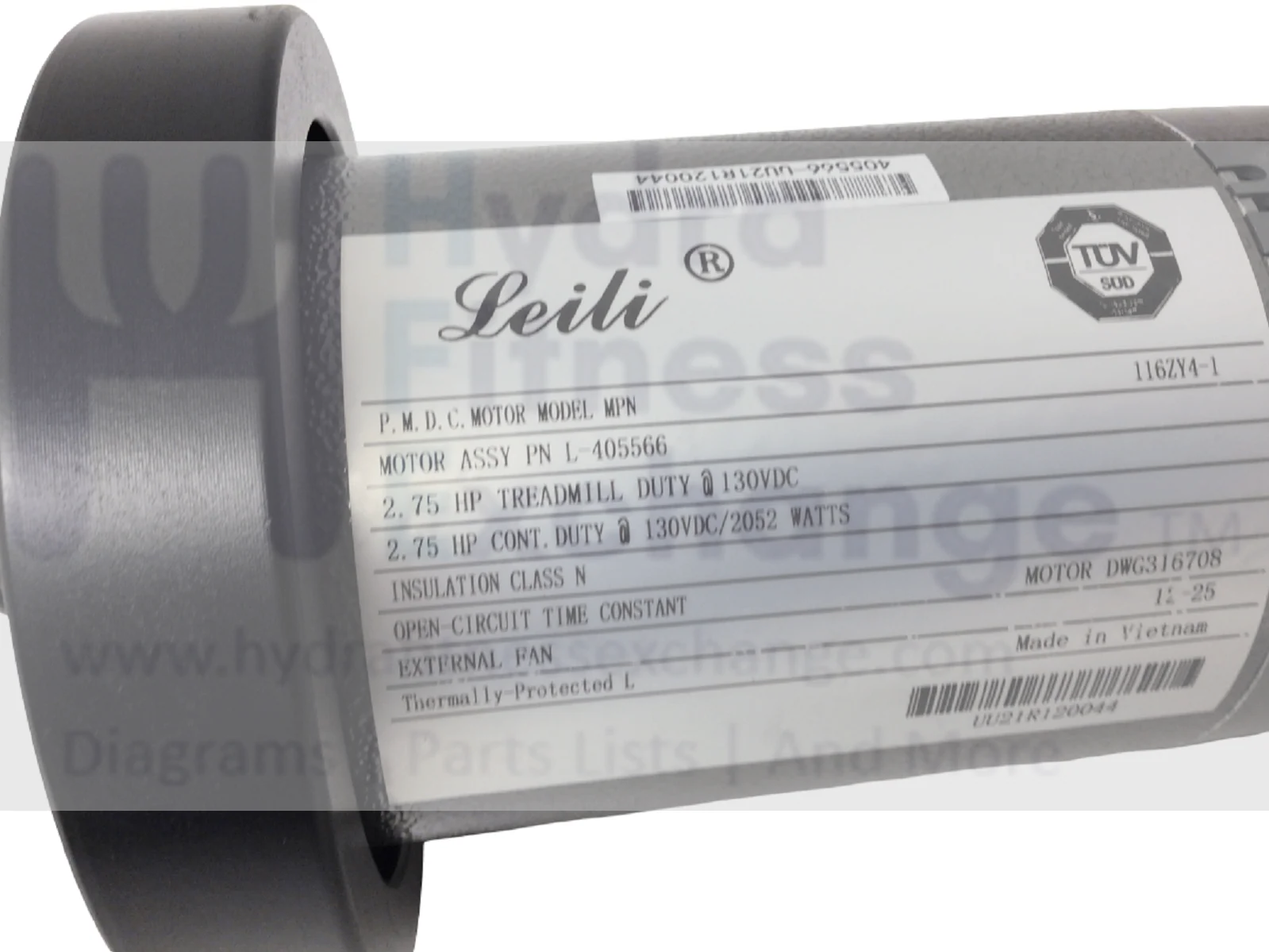NordicTrack Treadmill DC Drive Motor with Flywheel MFR-L-405566 & 423415 - Image 2