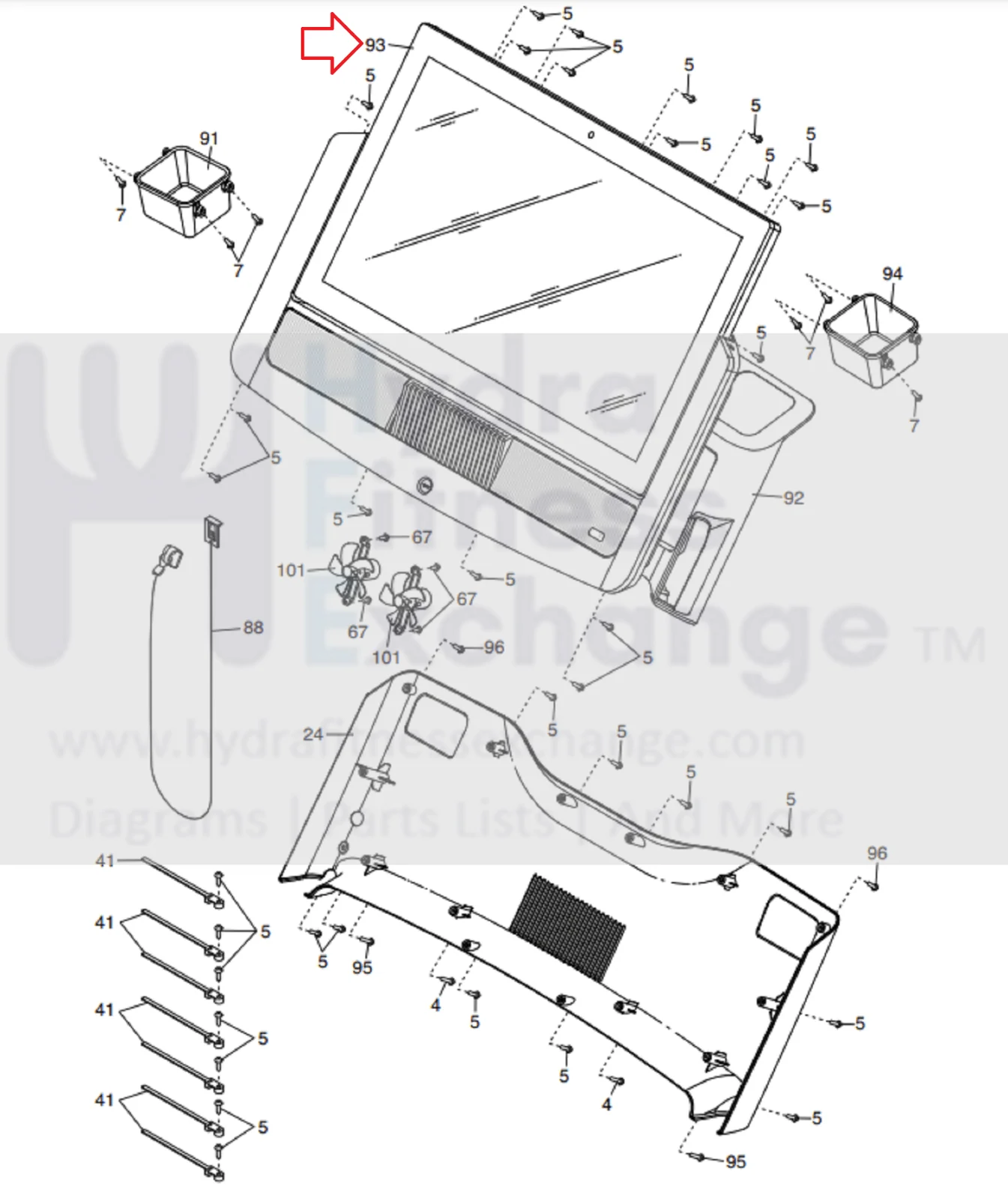 Nordictrack Treadmill Display Console Assembly MFR-425341 ETNT39221UX 441058 - Image 3