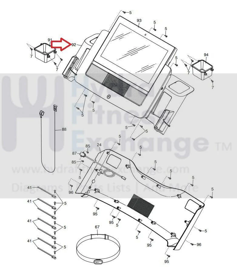NordicTrack Treadmill Display Console Base 388348 - Image 2