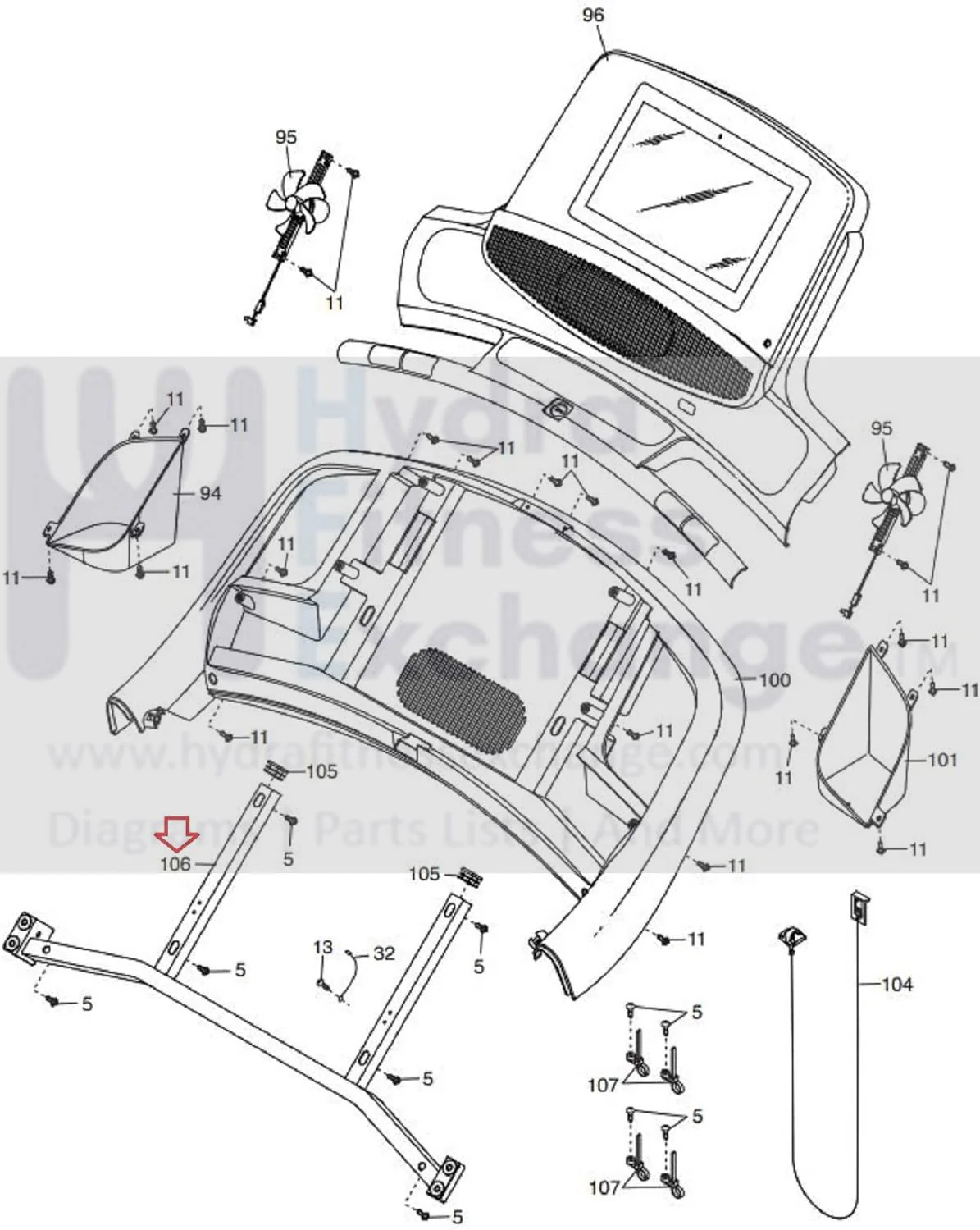 NordicTrack Treadmill Display Console Frame 384809 - Image 2