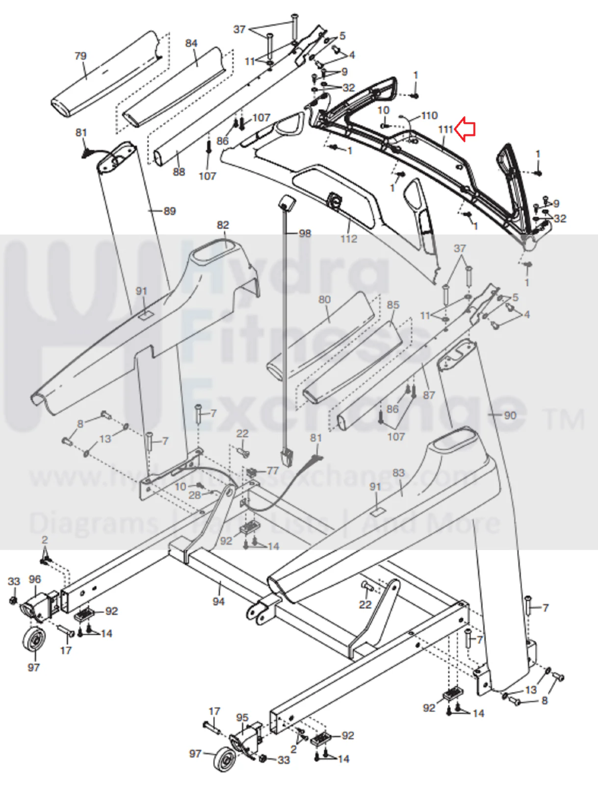NordicTrack Treadmill Heart Rate Back Pulse Bar 339047 - Image 2