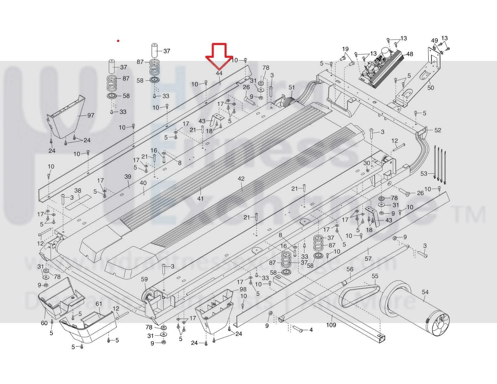 Nordictrack Treadmill Left Frame Cover 395968 - Image 2