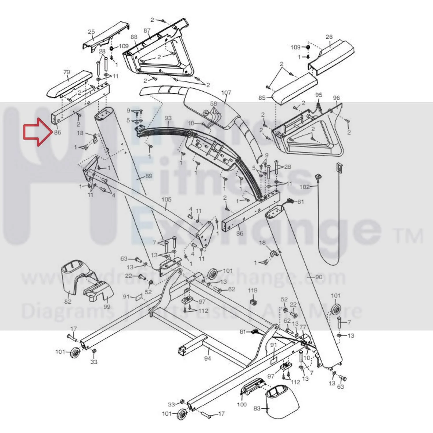 Nordictrack Treadmill Left Handlebar 403856 - Image 2