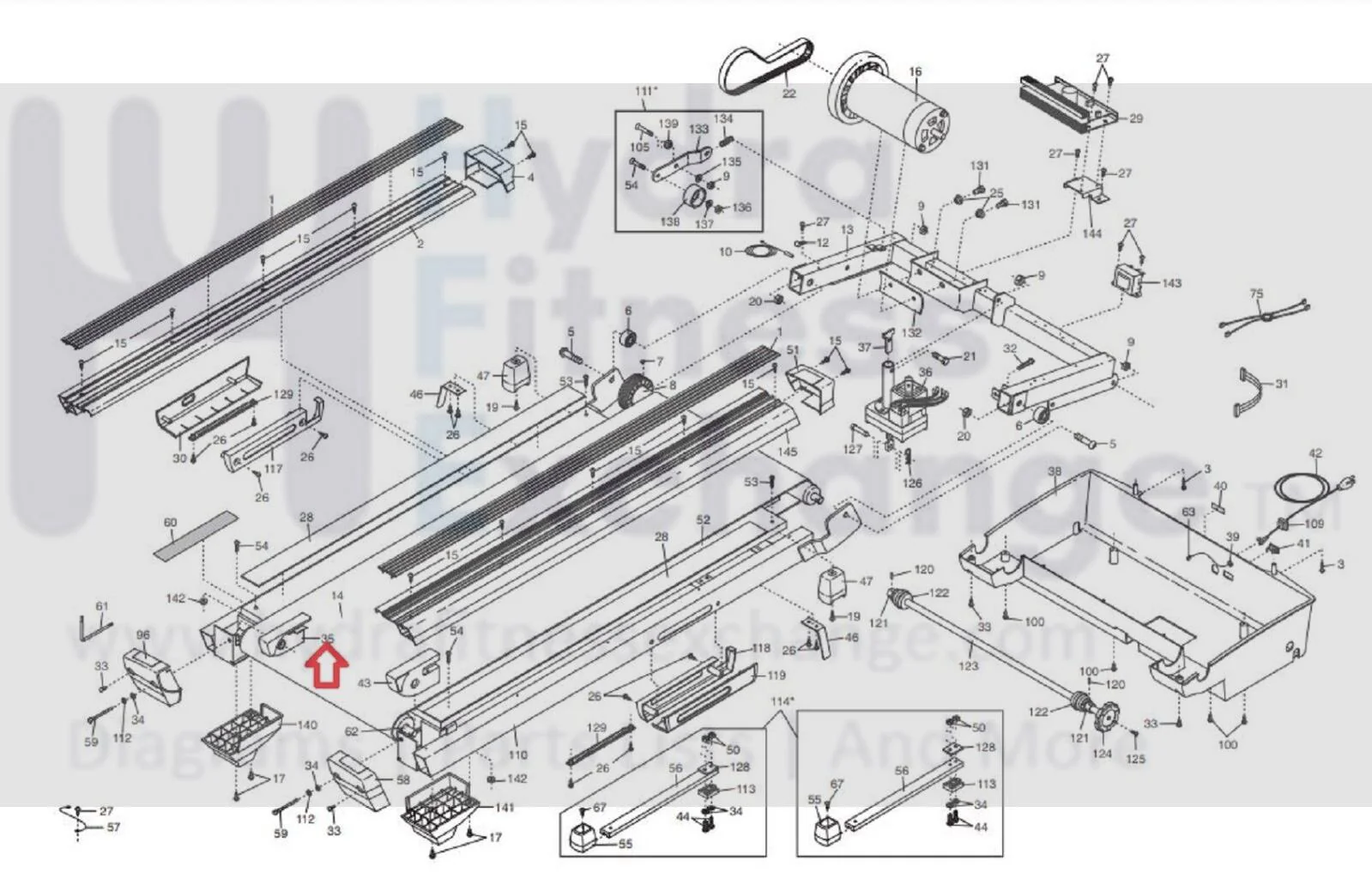 NordicTrack Treadmill Left Rear Roller Guard MFR-192015 or 191841 - Image 4