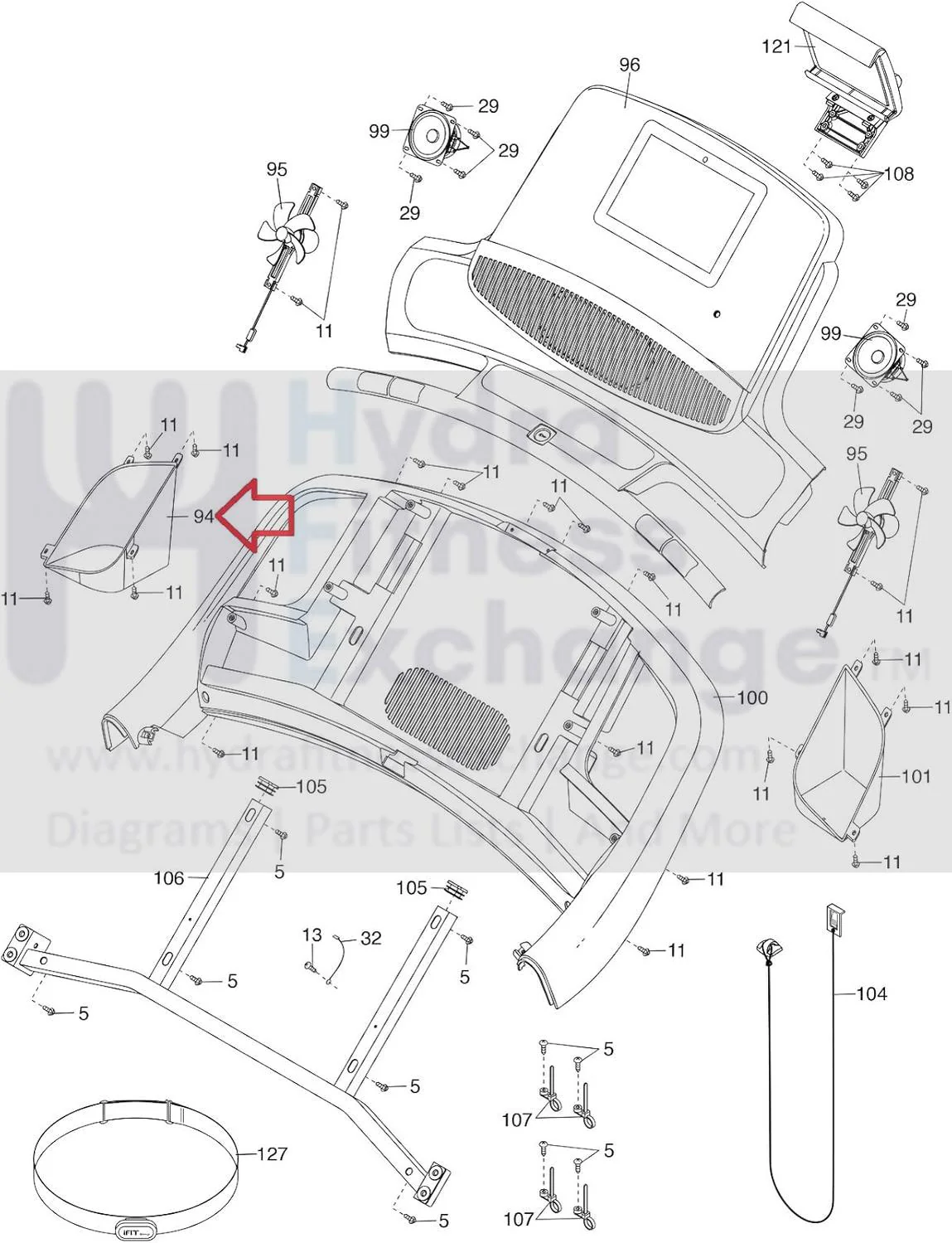NordicTrack Treadmill Left Tray 385326 - Image 2