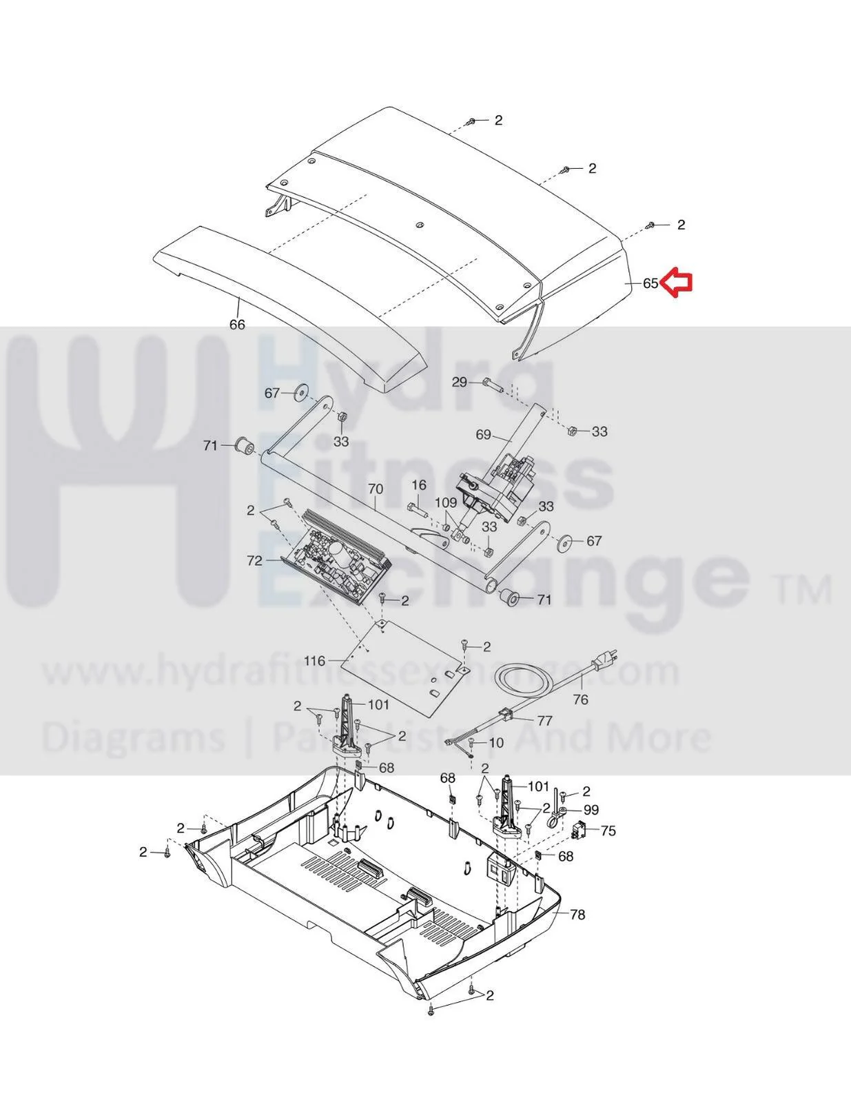 NordicTrack Treadmill Motor Hood Shroud Cover 301487 & 303692 - Image 2