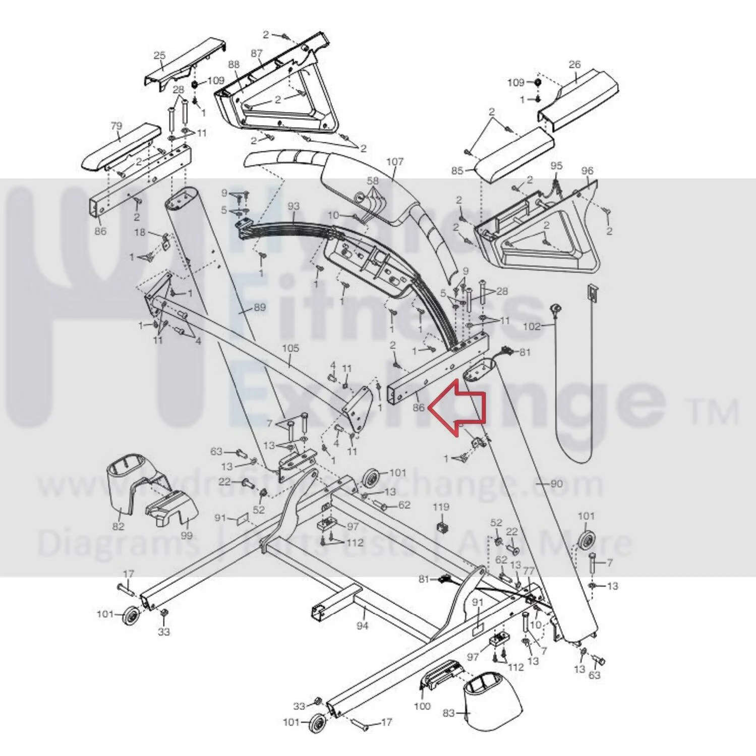 Nordictrack Treadmill Right Handlebar 403835 - Image 2