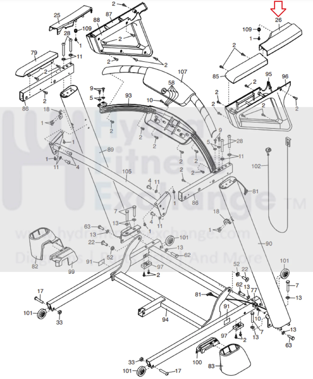 NordicTrack Treadmill Right Handrail Cover 405386 - Image 3