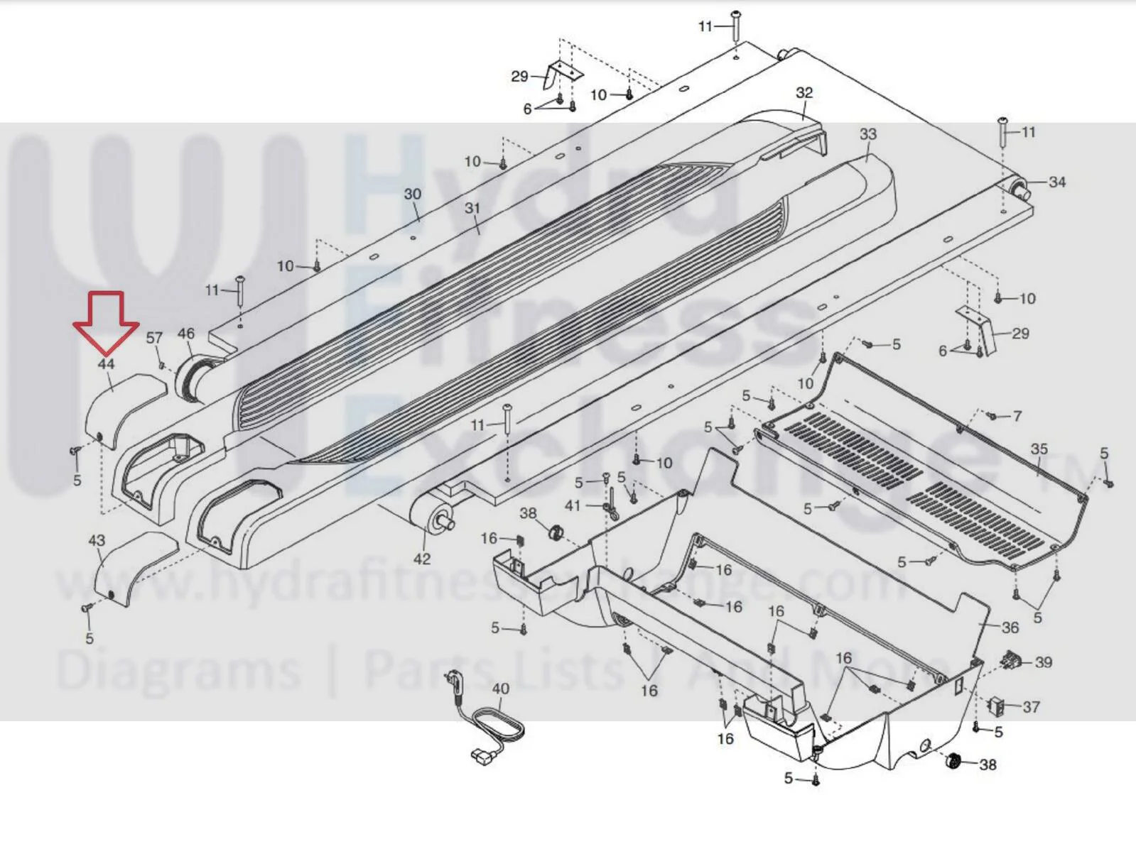Nordictrack X32i X22i Treadmill Left Foot Rail Cover 350493 250493 - Image 3