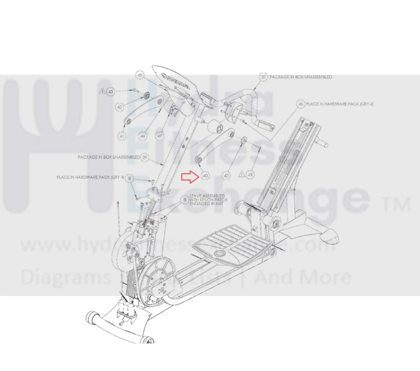 Octane Fitness Left Upper Pedal Link Assembly 105712-001 xR5000 Elliptical Part - Image 2