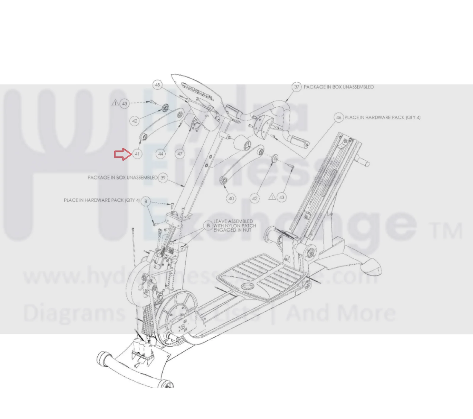 Octane Fitness Right Upper Pedal Link Assembly 105710-001 xR5000 Elliptical - Image 3