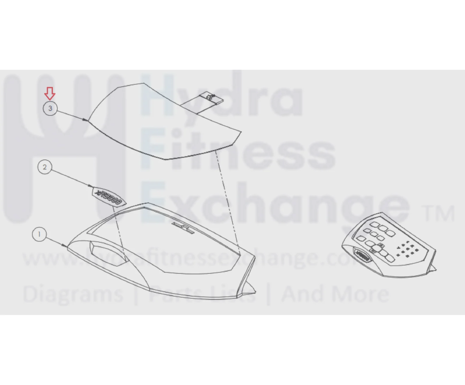 Octane Fitness xR6000 Elliptical Keypad Assembly 9102910-001 - Image 3