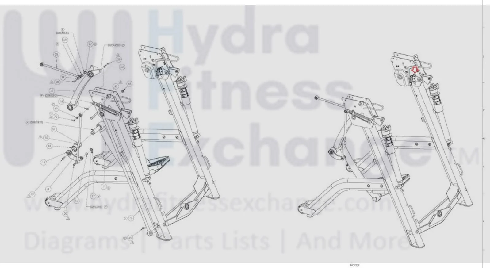 Octane Fitness ZR7 Base Elliptical Lower Leg Code Wheel Plate 107852-001 - Image 2