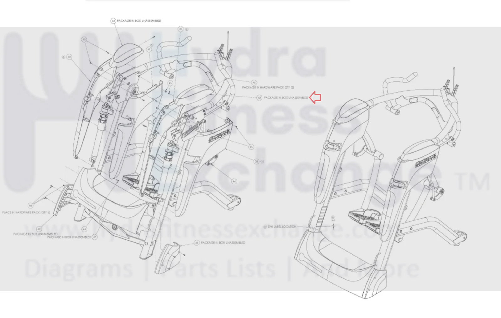Octane Fitness ZR7 ZR8 Base Elliptical Right Top Shroud 108633-001 - Image 3