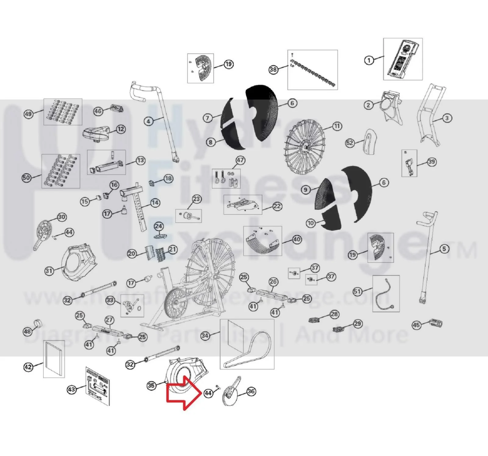 Octane Schwinn Stationary Bike Round Hex Socket Screw M10-1.25x40 8009622 - Image 2