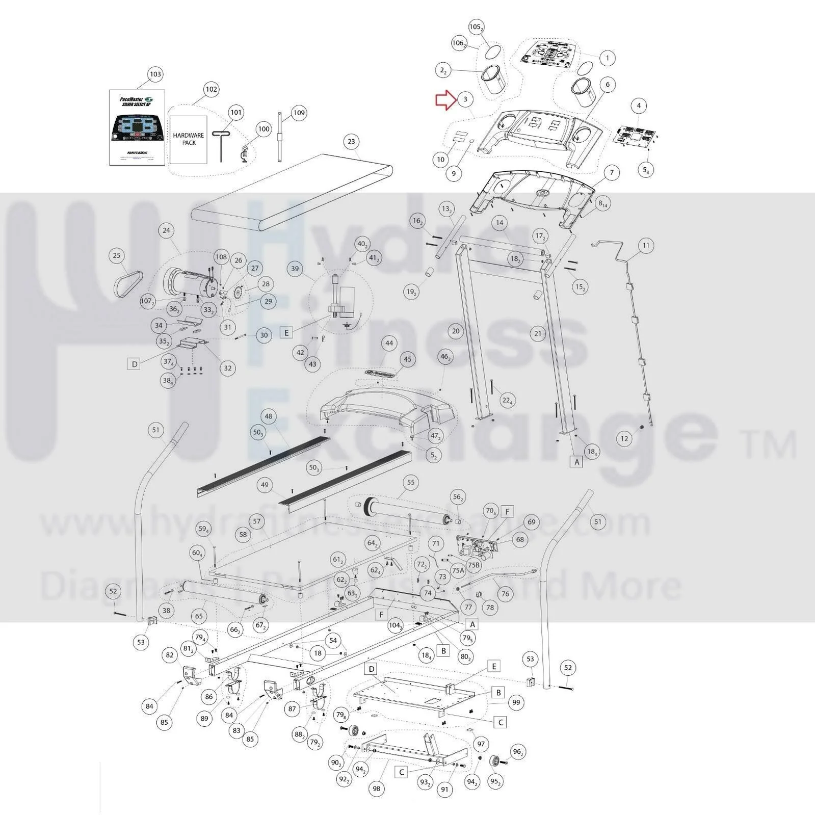 Pacemaster Silver Select XP Treadmill Console Membrane W/Circuit Board DSSXPPNL - Image 3