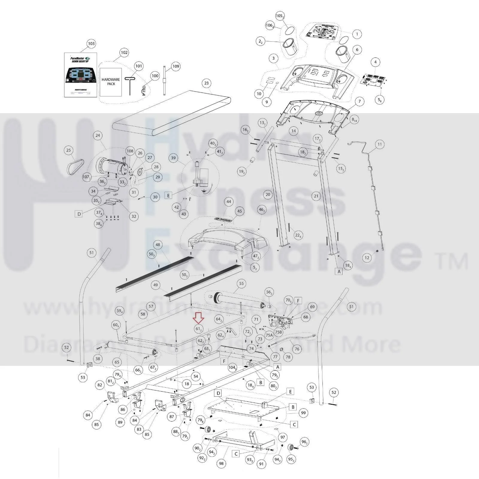 Pacemaster Treadmill Black Cone Elastomer Deck Cushion TMP020 - Image 2
