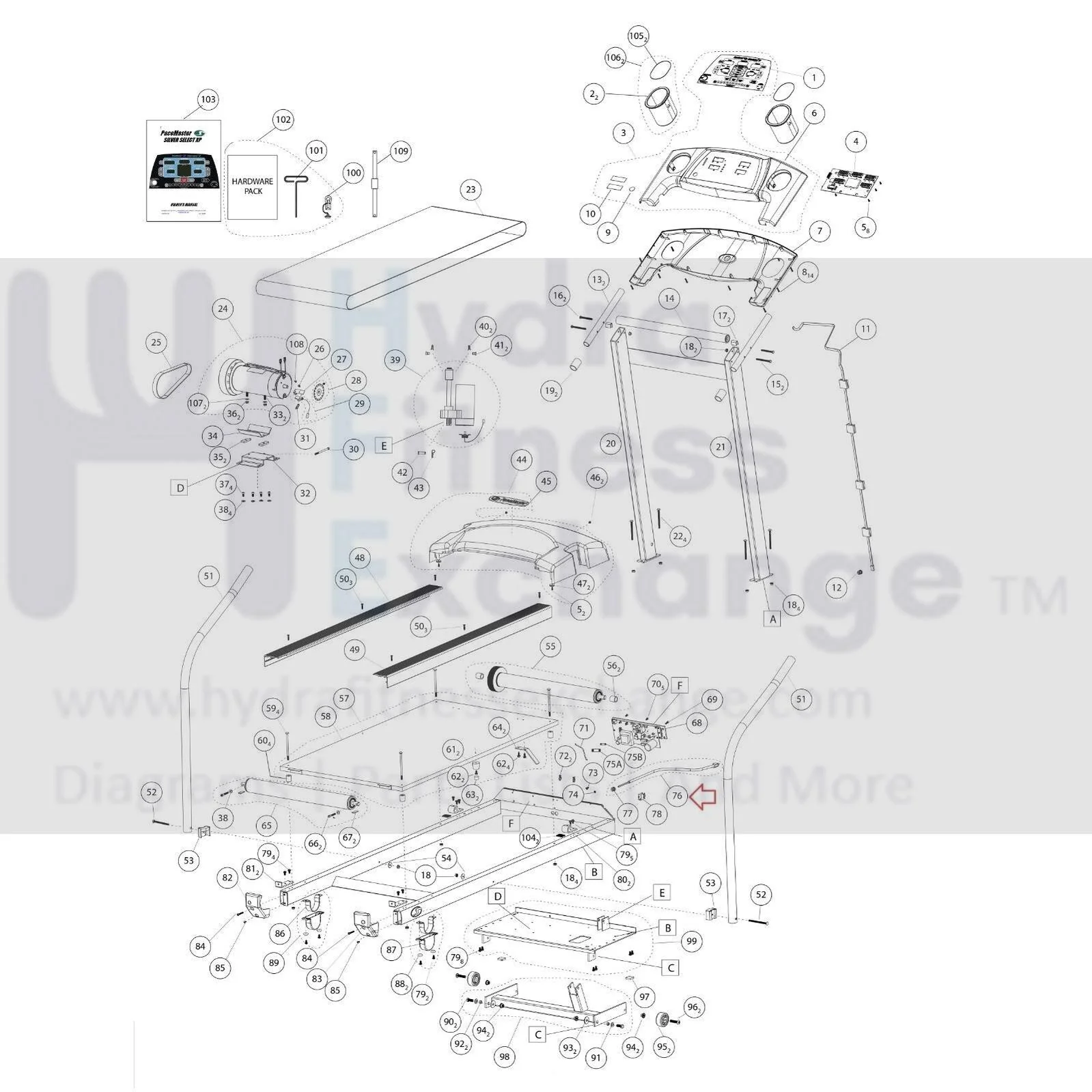 Pacemaster Treadmill Hardwired Power Cord DBBPWRCRD - Image 2
